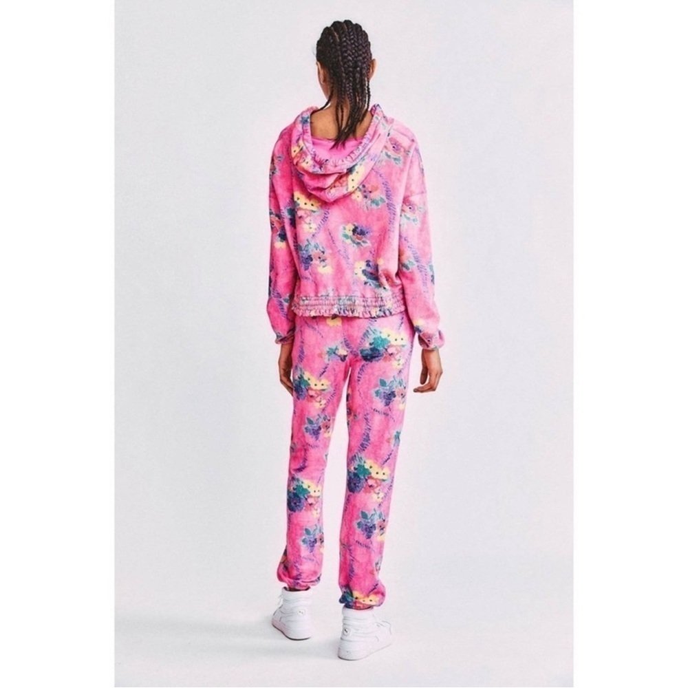 LoveShackFancy x Beach Riot Banded Sweatpants Joggers Pink Size Large - Picture 2 of 9